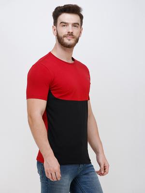 black color block t-shirt - 16672970 - Standard Image - 2