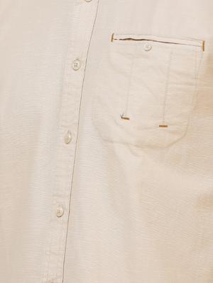 beige solid casual shirt - 16672985 - Standard Image - 5