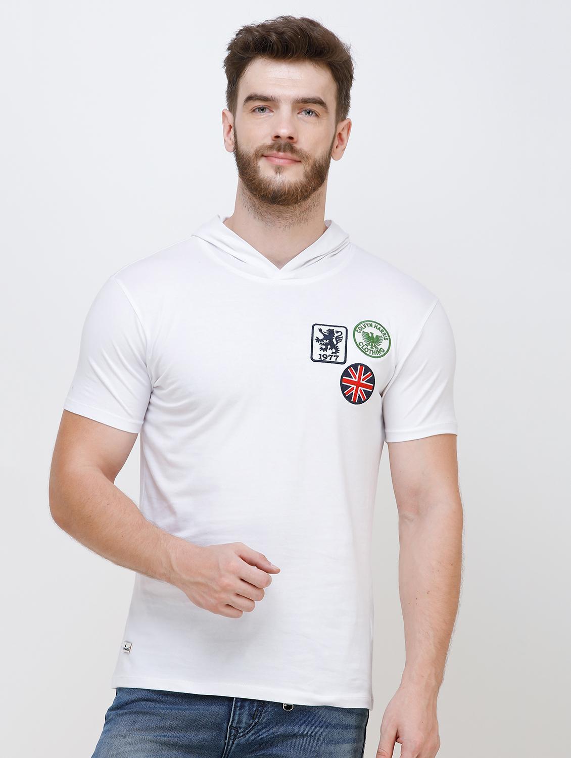 white chest print t-shirt - 16673067 - Zoom Image - 1