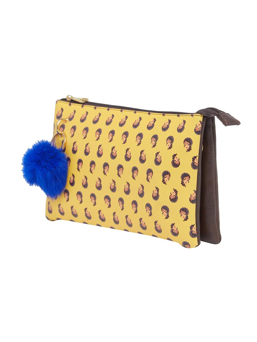 yellow leatherette (pu) regular sling bag - 16673089 - Zoom Image - 5