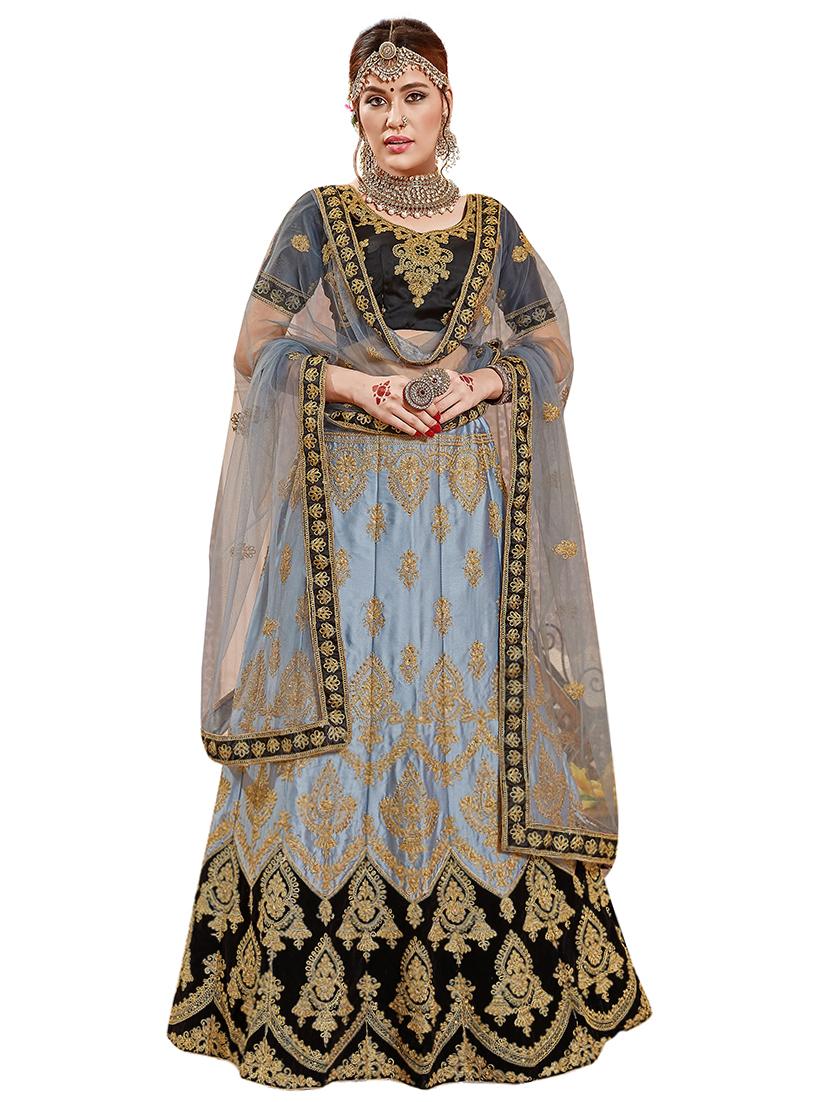 embroidered a-line lehenga - 16673203 - Zoom Image - 1