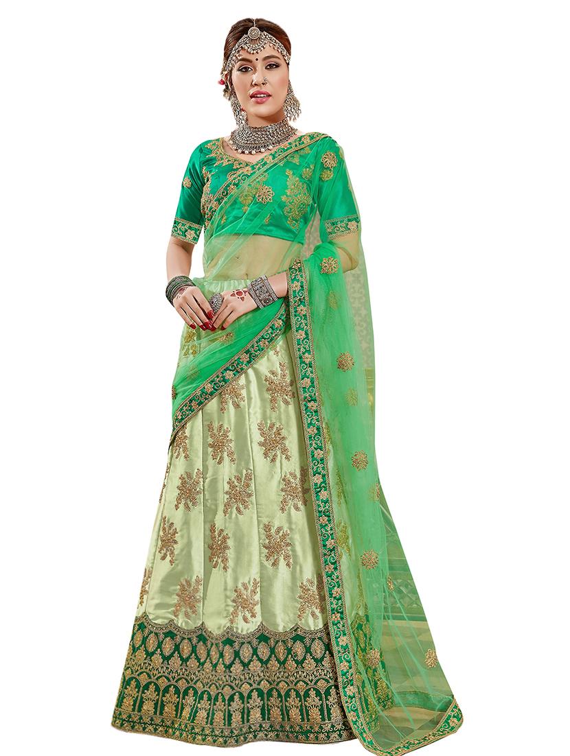 embroidered a-line lehenga - 16673207 - Zoom Image - 1
