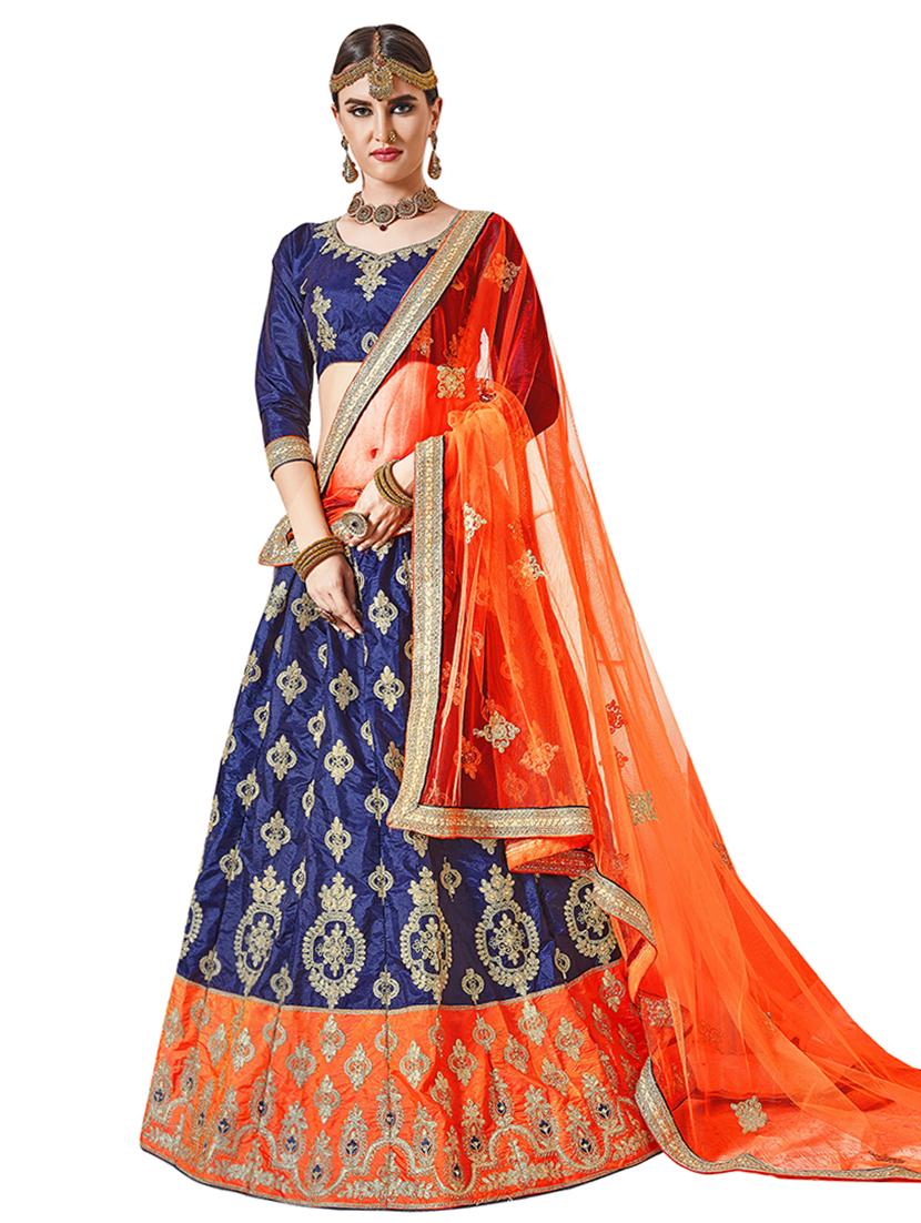 embroidered flared lehenga - 16673222 - Zoom Image - 1