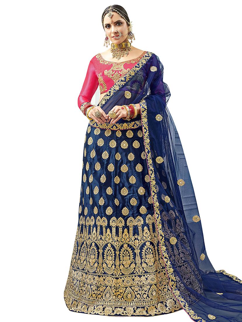 embroidered flared lehenga - 16673224 - Zoom Image - 1