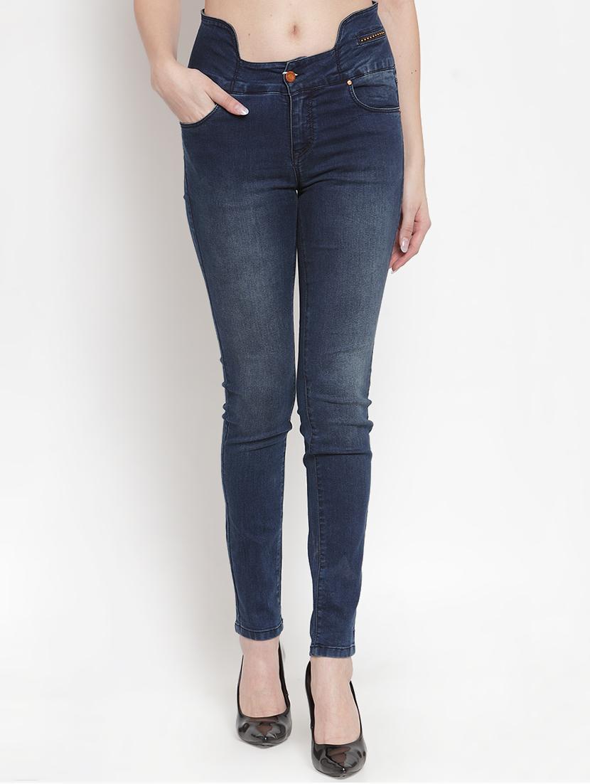 high rise stone washed jeans - 16673369 - Zoom Image - 1