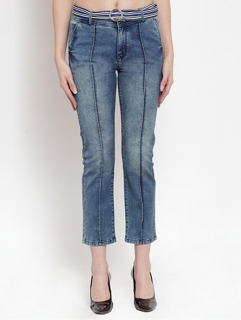high rise stone washed jeans - 16673371 - Zoom Image - 1