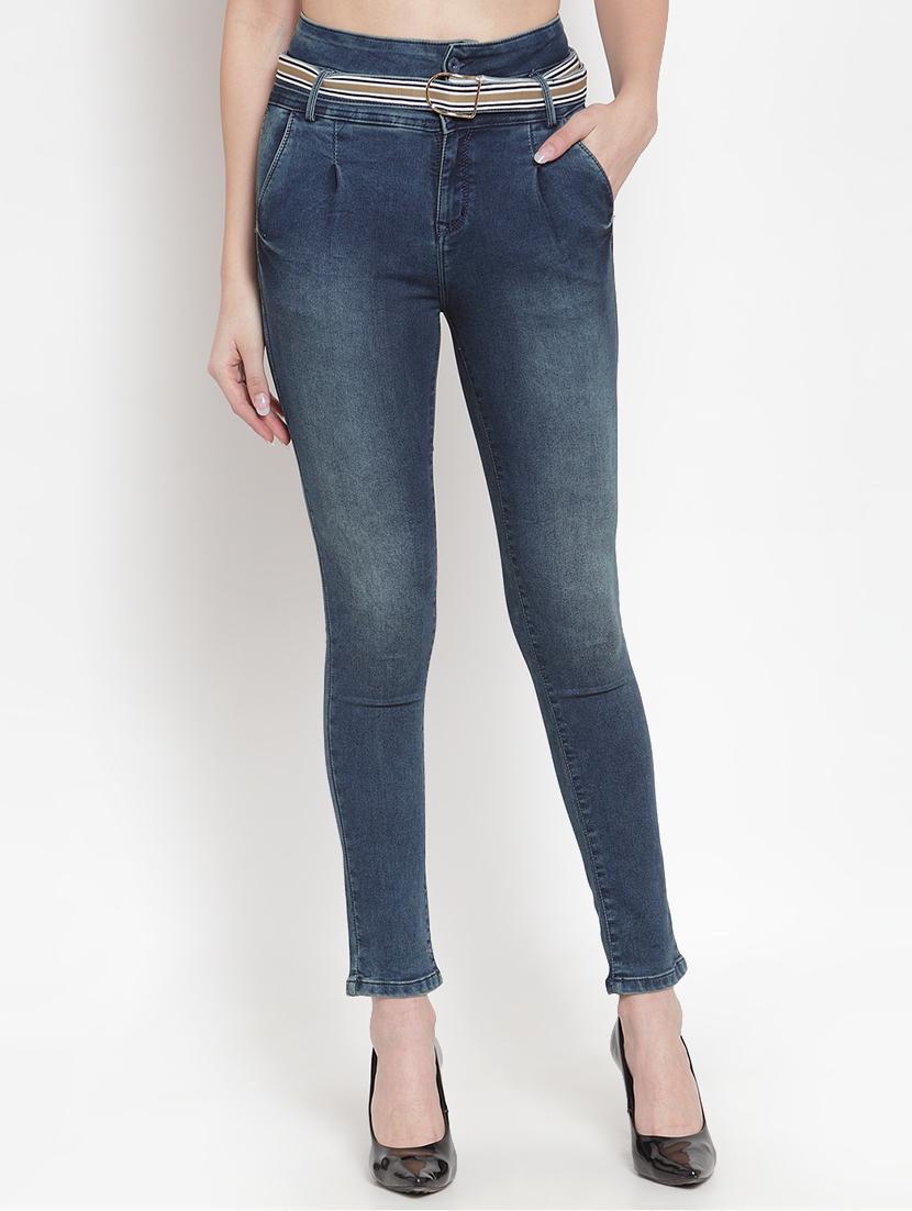 high rise stone washed jeans - 16673373 - Zoom Image - 1