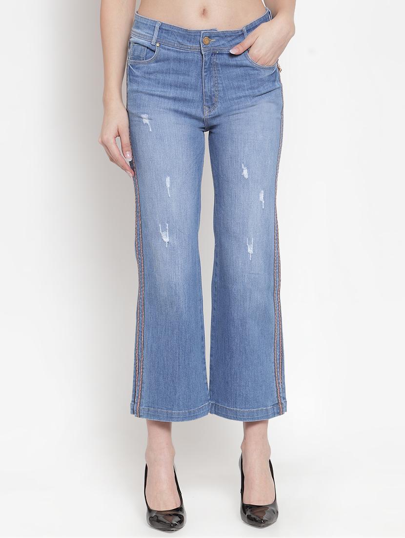 high rise side taped jeans - 16673403 - Zoom Image - 1