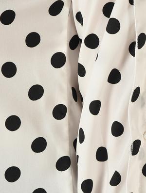 flute sleeved embellished polka dots top - 16673422 - Standard Image - 6