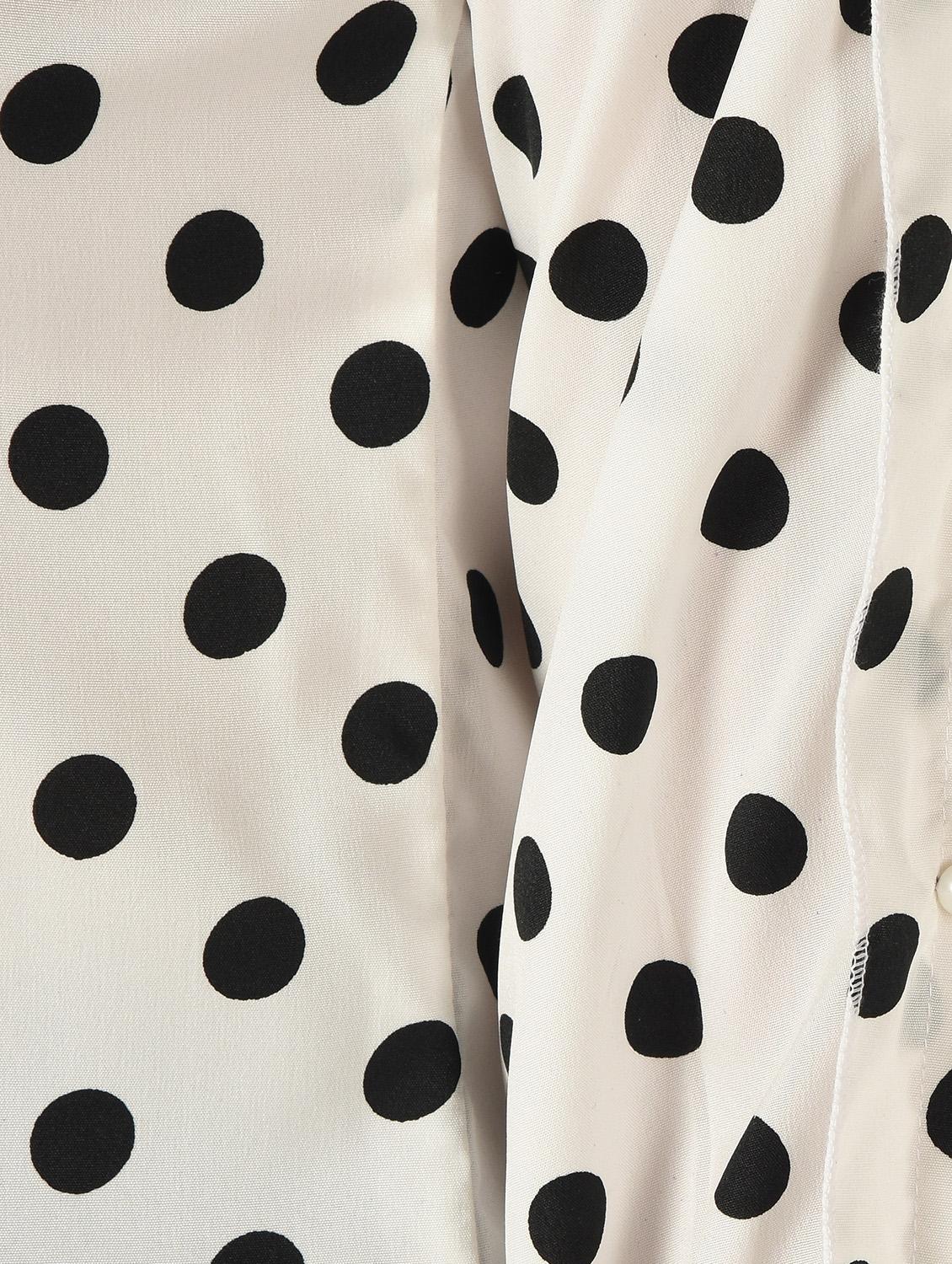 flute sleeved embellished polka dots top - 16673422 - Zoom Image - 6