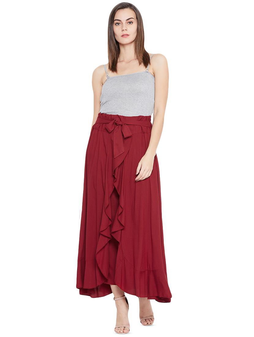tie front ruffled palazzo - 16673564 - Zoom Image - 4