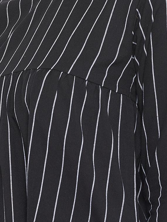 side tie up sleeved striped top - 16673571 - Zoom Image - 5