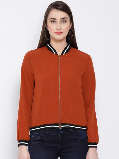 long sleeved contrast tape jacket - 16673783 - Standard Image - 1