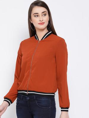 long sleeved contrast tape jacket - 16673783 - Standard Image - 2