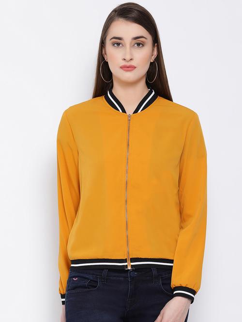 long sleeved contrast tape jacket - 16673785 - Standard Image - 1