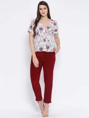 v neck button detail floral top - 16673788 - Standard Image - 4