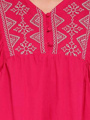v neck embroidered top - 16673792 - Standard Image - 5