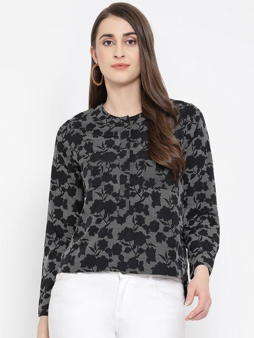 concealed placket floral shirt - 16673798 - Standard Image - 1