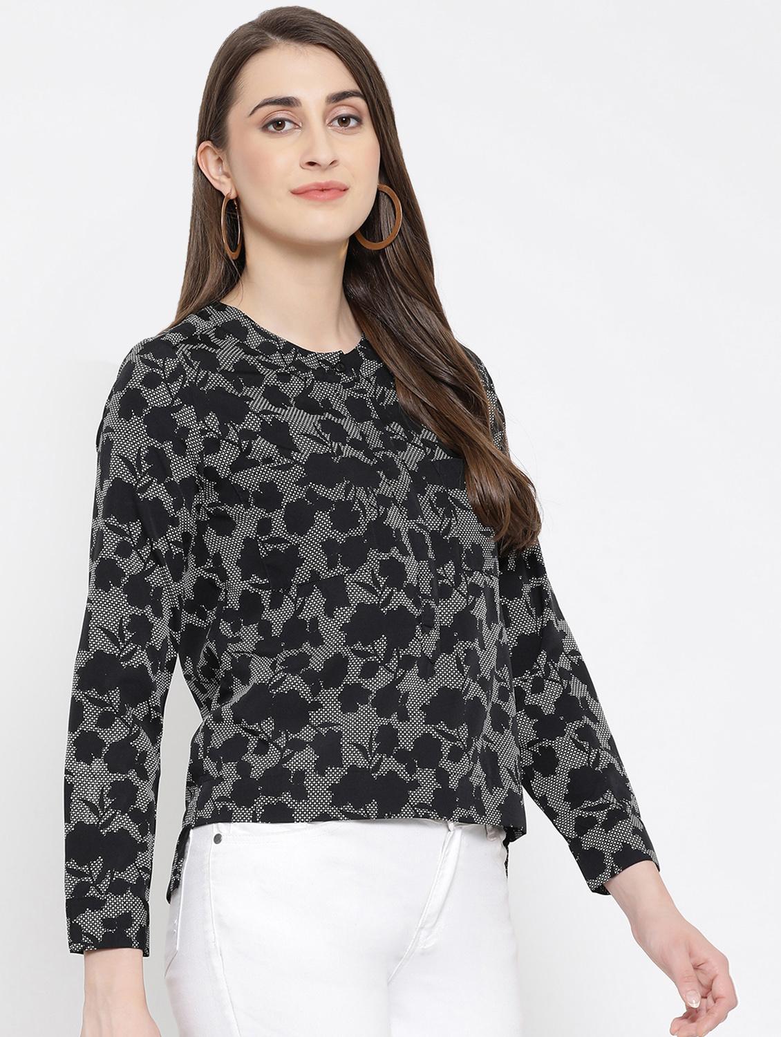 concealed placket floral shirt - 16673798 - Zoom Image - 2
