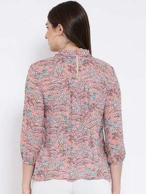mock neck floral top - 16673803 - Standard Image - 3
