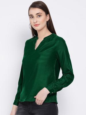 mandarin neck long sleeved top - 16673822 - Standard Image - 2
