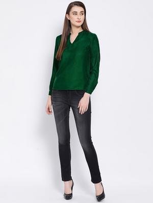 mandarin neck long sleeved top - 16673822 - Standard Image - 4