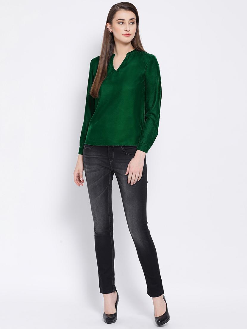mandarin neck long sleeved top - 16673822 - Zoom Image - 4