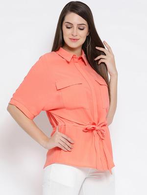 tie knot pocket detail shirt - 16673832 - Standard Image - 2