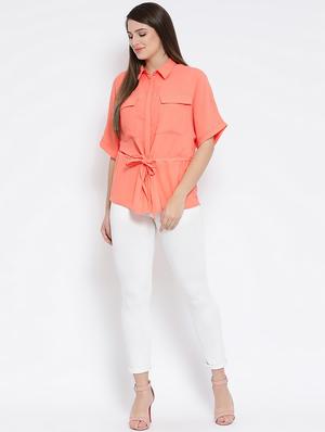 tie knot pocket detail shirt - 16673832 - Standard Image - 4