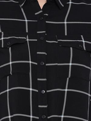 knotted hem checekered shirt - 16673838 - Standard Image - 5