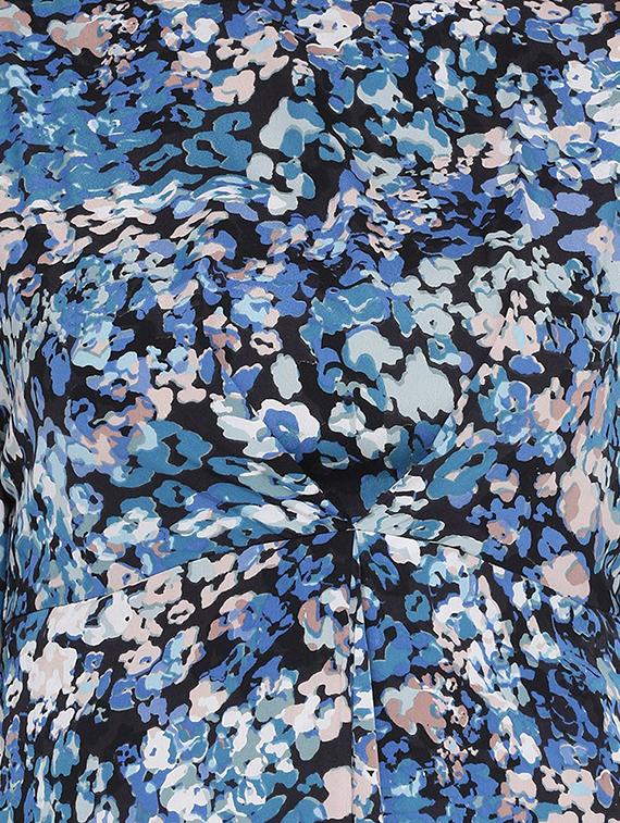 round neck tuck detail floral dress - 16673858 - Zoom Image - 5