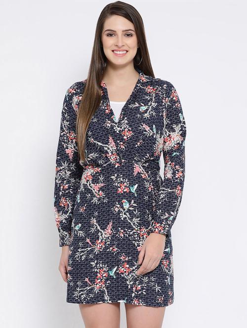 pleat detail floral a-line dress - 16673900 - Standard Image - 1