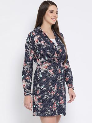 pleat detail floral a-line dress - 16673900 - Standard Image - 2