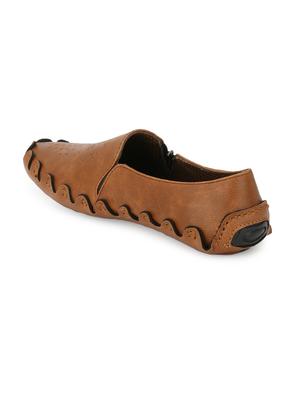 tan leatherette slipons - 16674163 - Standard Image - 3