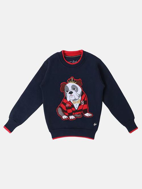 navy blue fleece sweatshirt - 16674263 - Standard Image - 1