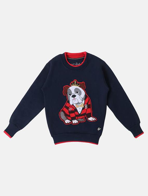 navy blue fleece sweatshirt - 16674263 - Zoom Image - 1