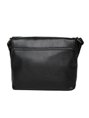 black leatherette (pu) regular sling bag - 16674435 - Standard Image - 2