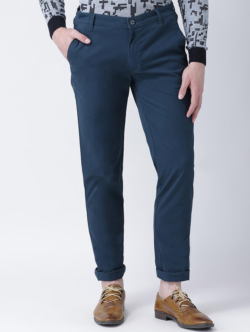 blue solid chinos - 16674472 - Zoom Image - 1