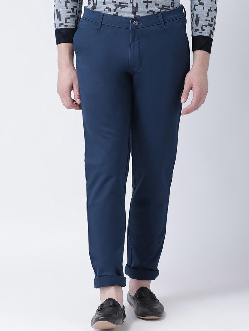 blue solid chinos - 16674478 - Zoom Image - 1
