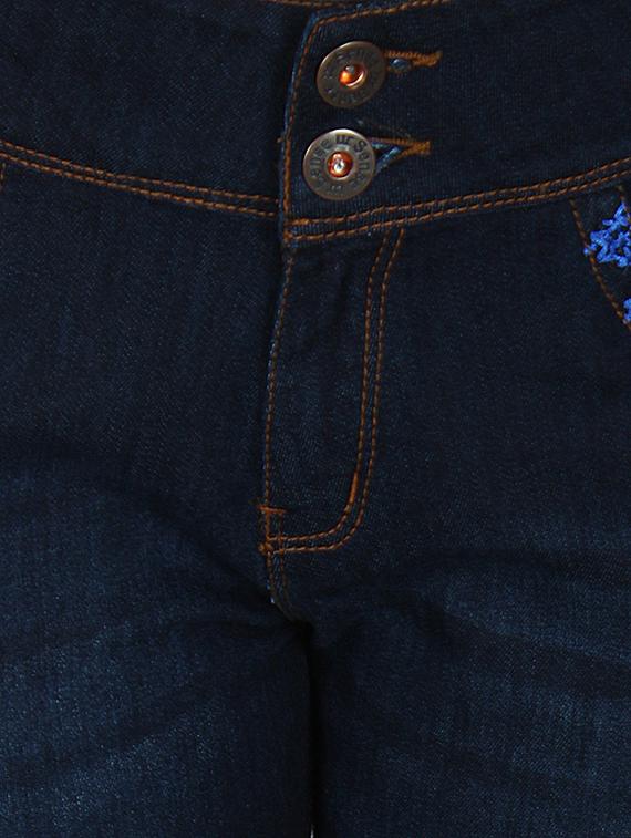 high rise embroidered detail jeans - 16674664 - Zoom Image - 5