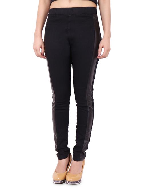 high rise solid jeggings - 16674678 - Standard Image - 1