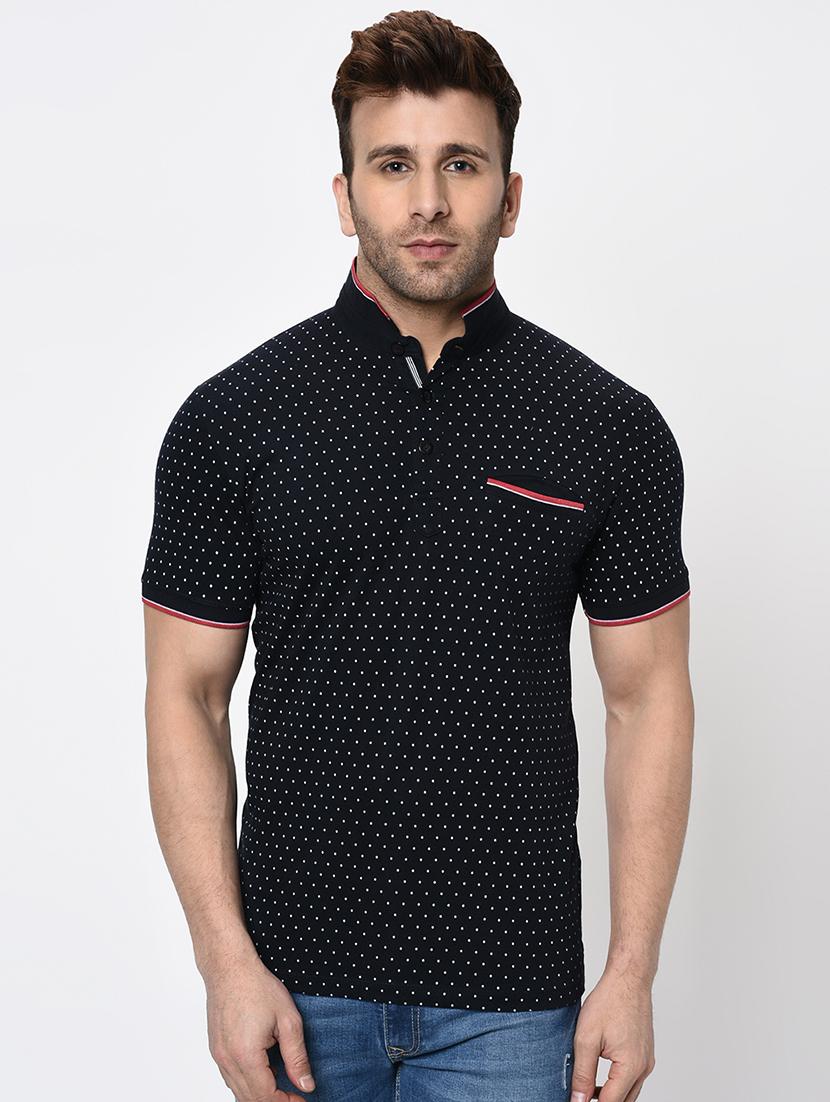 navy blue printed t-shirt - 16674821 - Zoom Image - 1