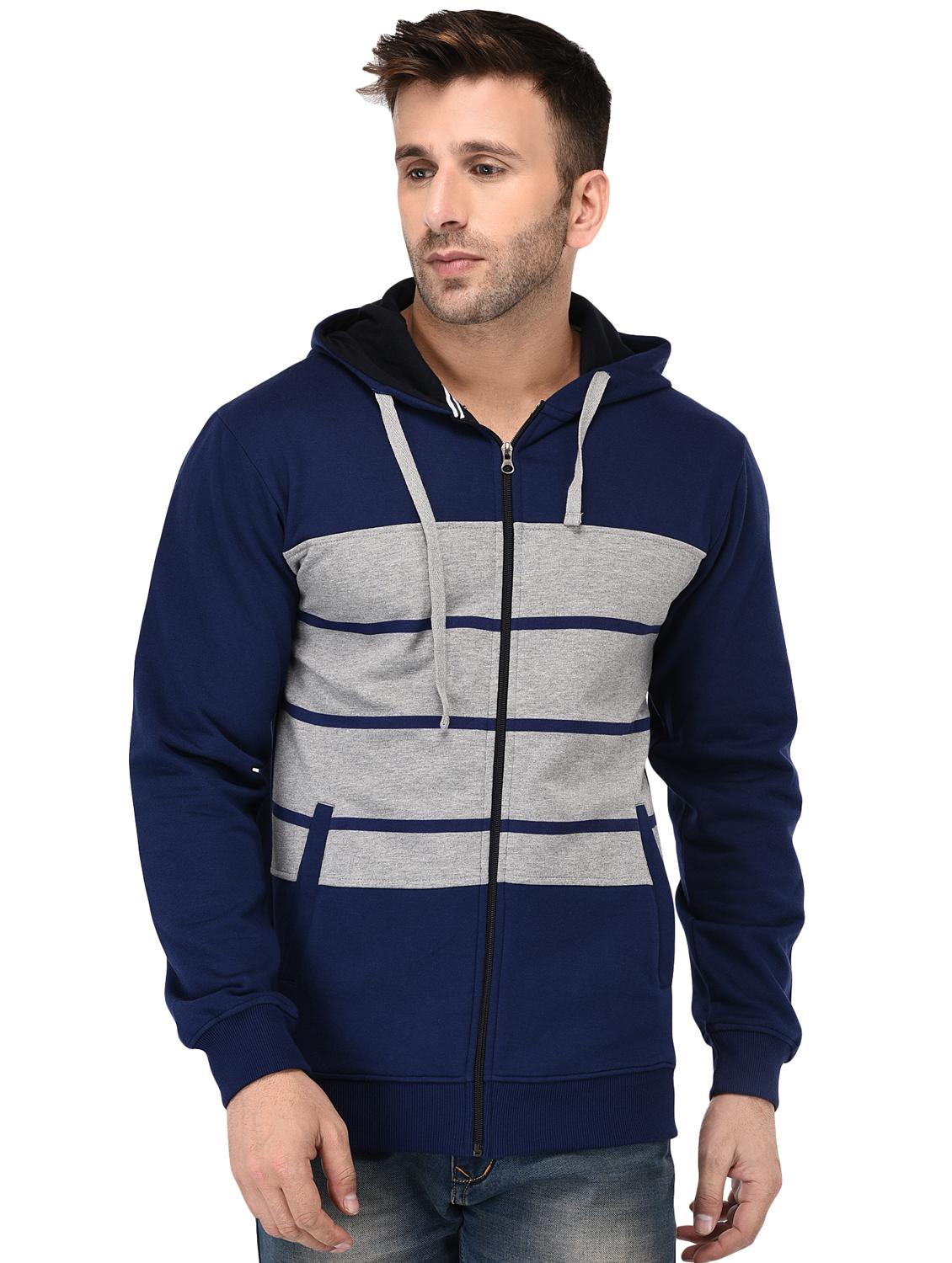 blue color block sweatshirt - 16674983 - Zoom Image - 1