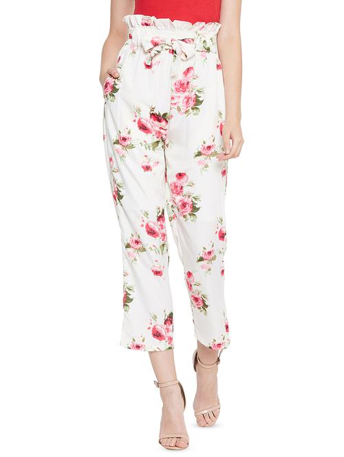 tie knot paper bag floral trouser - 16675026 - Standard Image - 1