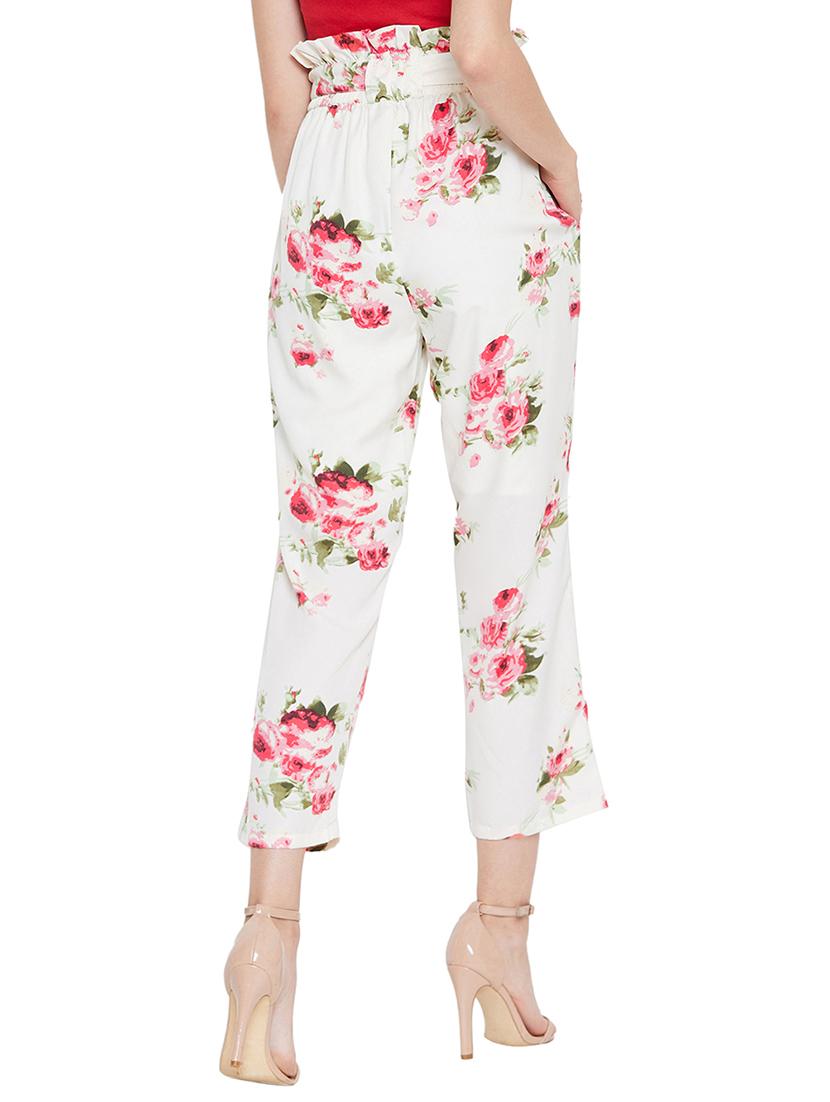 tie knot paper bag floral trouser - 16675026 - Zoom Image - 3