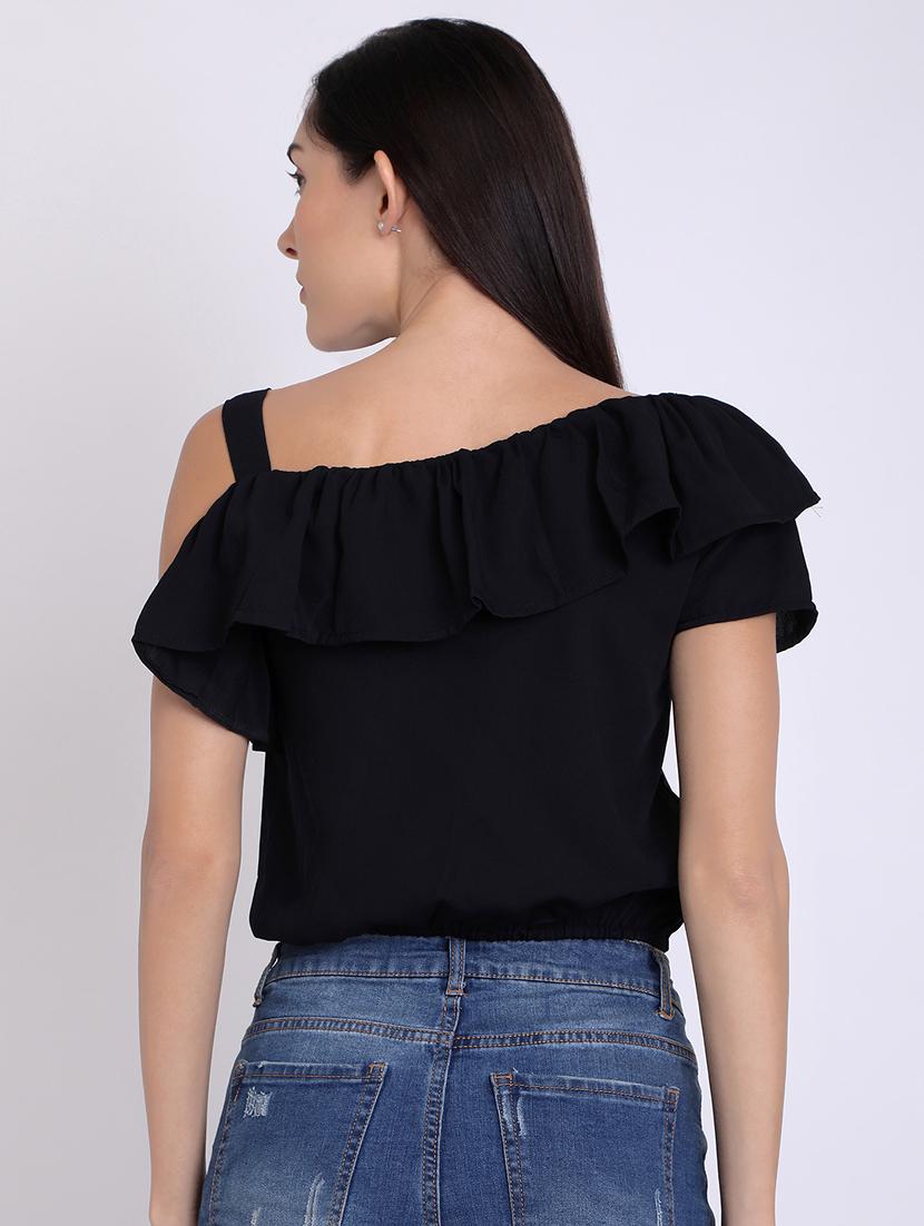 single sleeved ruffle detail top - 16675212 - Zoom Image - 3