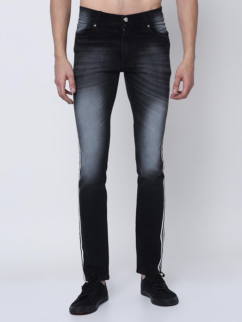 black heavy washed jeans - 16675280 - Zoom Image - 1