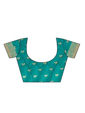 zari work woven saree with blouse - 16675302 - Standard Image - 3