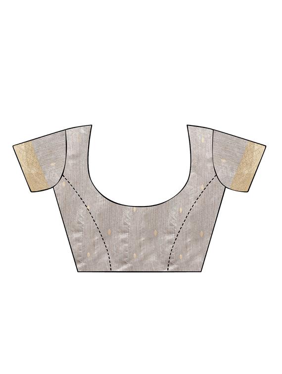 zari work woven saree with blouse - 16675303 - Zoom Image - 4