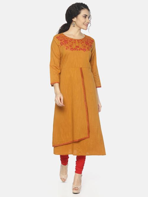 floral printed layered kurta - 16675419 - Standard Image - 1
